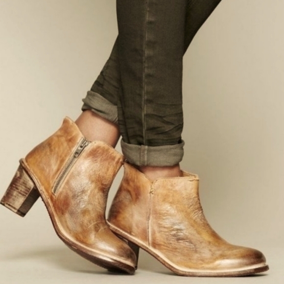 BED|STU Shoes - NWOT bed|stu distressed Sonic Whiskey Sunset leather booties size 9.5